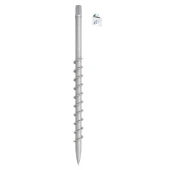 HORTUS Skruer|jordskrue galvaniseret stål Ø25 x 750 mm