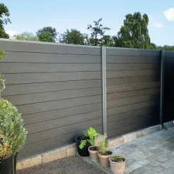 HORTUS Komposithegn|Premium Firen komposithegn startsæt 126 x 190 cm Antracitgrå