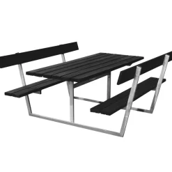 HORTUS Bord/Bænkesæt|SIF bord-/bænkesæt sort 175 x 180 cm Grundmalet sort