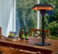 HORTUS Terrassevarmere|UFO terrassevarmer til bord 2000 W sort