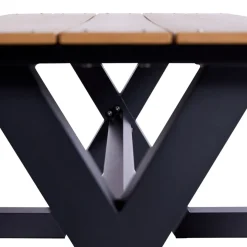 HORTUS Bord/Bænkesæt|X-model nonwood/alu 176 x 151 cm Teak og antracit