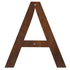 Husnumre & -Bogstaver|Husbogstav A stål rustlook 40 cm