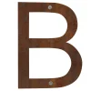 Husnumre & -Bogstaver|Husbogstav B stål rustlook 25 cm