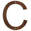 Husnumre & -Bogstaver|Husbogstav C stål rustlook 25 cm