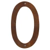 Husnumre & -Bogstaver|Husnummer 0 stål rustlook 40 cm