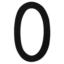 Husnumre & -Bogstaver|Husnummer 0 stål sort 25 cm