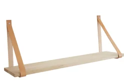 Royal Hylder|Hylde i massiv eg 20 x 80 cm med læderstropper