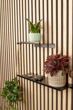 HOME it Hylder|Akustikpaneler & Tilbehør|Hylde til akustikpanel 40 cm sort Mat sort