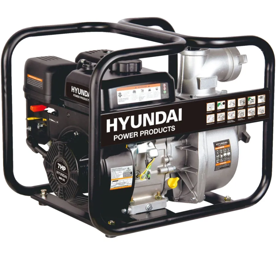 Hyundai Pumper & Tryksprøjter|vandpumpe benzin 7 hk 60.000 liter/time