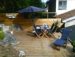 Imprægneret Træ|Terrassebrædder|Imp. terrassebrædder fyr 32 x 125 mm x 3 meter