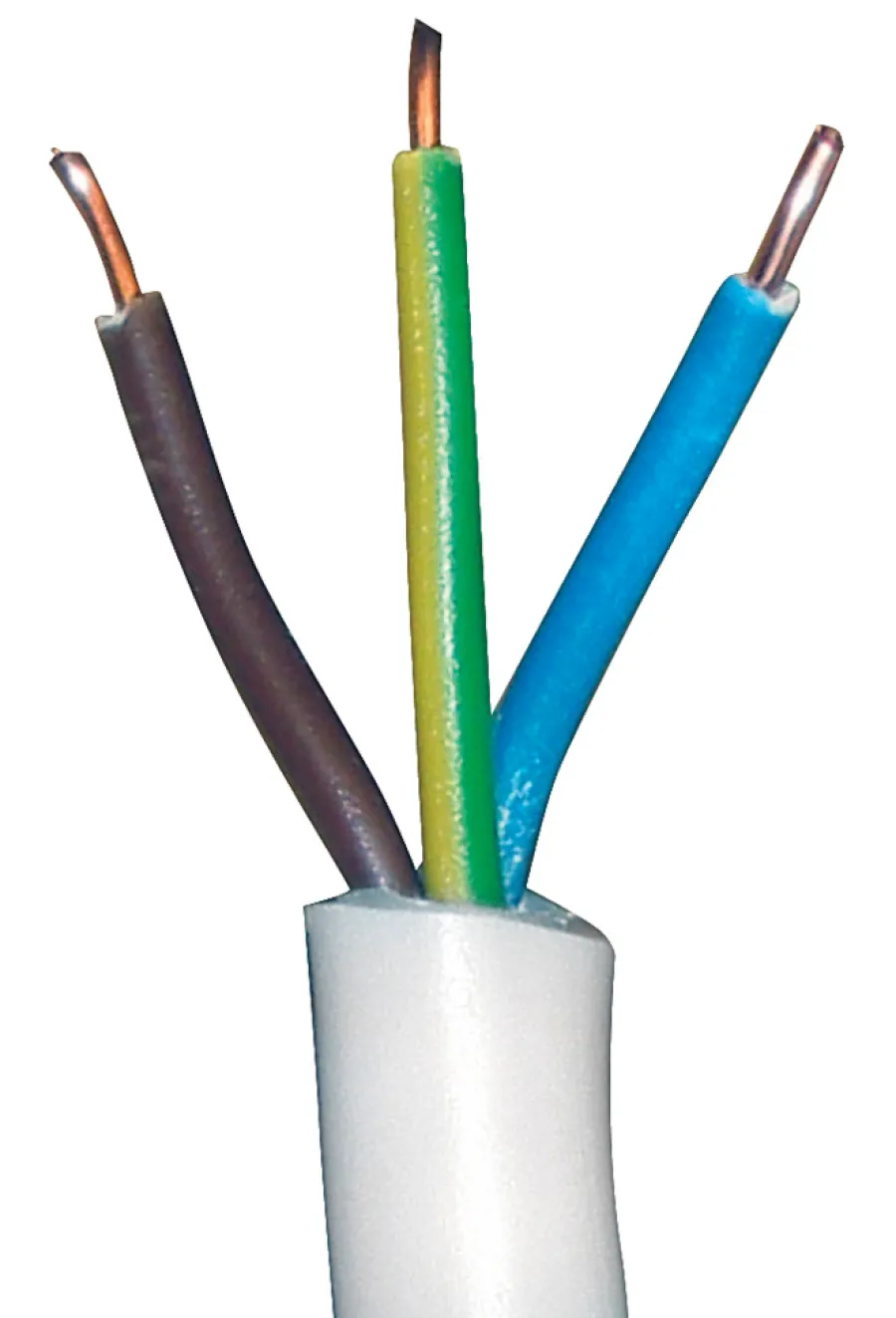 Kabler & Ledninger|Installationskabel 3 x 1,5 mm² 50 meter halogenfrit Grå