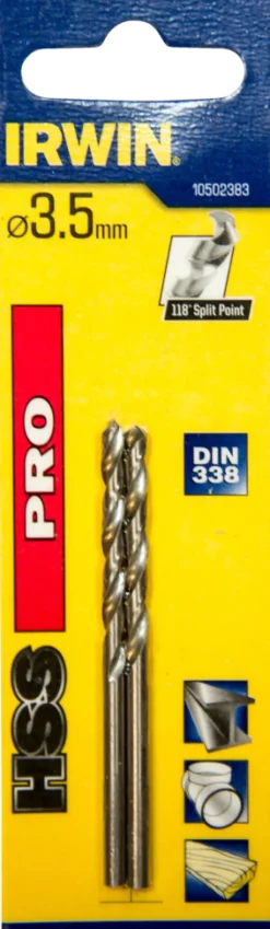Irwin Bor & Bits|HSS Pro bor Ø3,5 mm 2 stk.