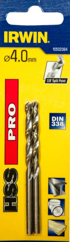 Irwin Bor & Bits|HSS Pro bor Ø4 mm 2 stk.