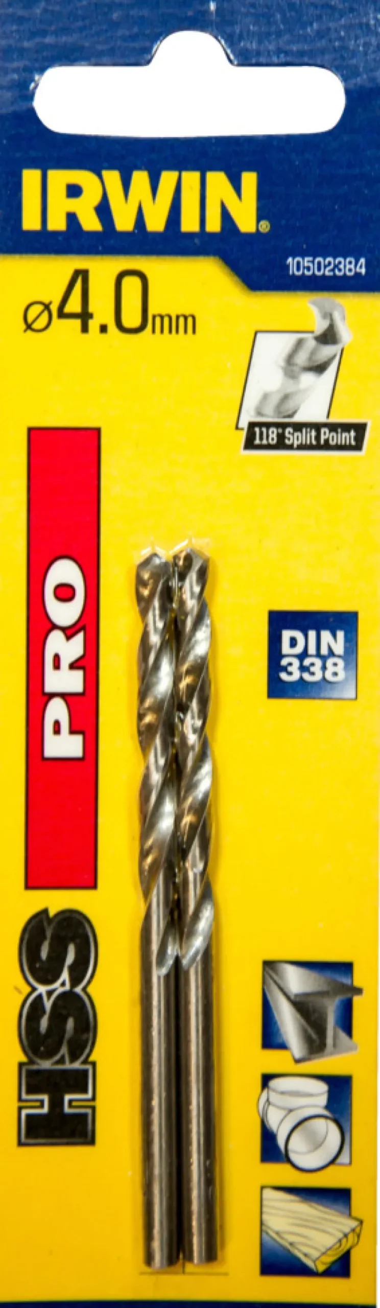 Irwin Bor & Bits|HSS Pro bor Ø4 mm 2 stk.