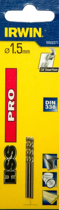 Irwin Bor & Bits|HSS Pro bor Ø1,5 mm 3 stk.