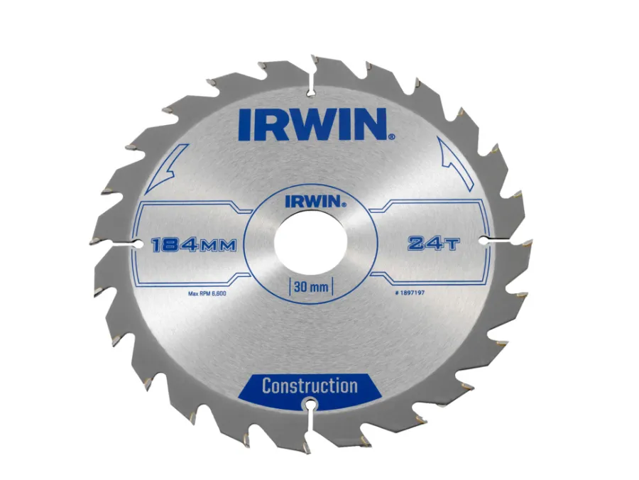 Irwin Savblade & -Klinger|rundsavsklinge Ø184 x 30 mm - 24T