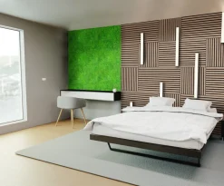 Jangal Grønne Vægpaneler|Akustikpaneler & Tilbehør|Modular Wall mospanel 52 x 52 cm - Rich Green Rich Green Moss