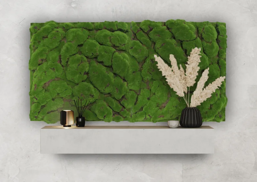 Jangal Akustikpaneler & Tilbehør|Grønne Vægpaneler|Modular Wall mospanel 52 x 52 cm - Dark Green Bulk