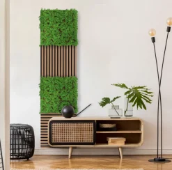 Jangal Grønne Vægpaneler|Akustikpaneler & Tilbehør|Modular Wall plantepanel 52 x 52 cm - Thuja