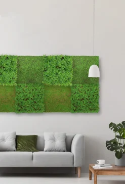 Jangal Grønne Vægpaneler|Akustikpaneler & Tilbehør|Modular Wall plantepanel 52 x 52 cm - Podocarpus Tea Tree