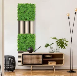 Jangal Grønne Vægpaneler|Akustikpaneler & Tilbehør|Modular Wall plantepanel 52 x 52 cm - Podocarpus Tea Tree