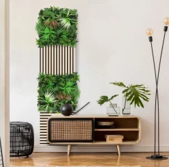 Jangal Grønne Vægpaneler|Akustikpaneler & Tilbehør|Modular Wall plantepanel 52 x 52 cm - Exotic Mix