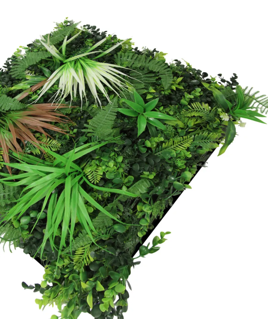 Jangal Grønne Vægpaneler|Akustikpaneler & Tilbehør|Modular Wall plantepanel 52 x 52 cm - Exotic Mix