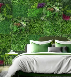 Jangal Grønne Vægpaneler|Akustikpaneler & Tilbehør|Modular Wall plantepanel 52 x 52 cm - Buxus