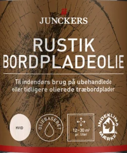 Junckers Træ- & Metalmaling|Rustik Bordpladeolie 0,75 liter Hvid