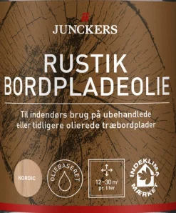 Junckers Træ- & Metalmaling|Rustik bordpladeolie Nordic 0,75 liter Nordic (klar med svag hvidpigmentering)