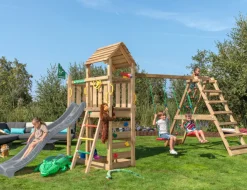 Jungle Gym Jungle Gym Legetårne|Safari legetårn m/gynger & klatremodul grå Natur