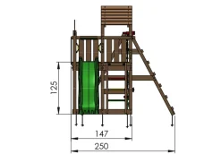 Jungle Gym Jungle Gym Legetårne|Safari legetårn m/gynger & klatremodul grøn Natur