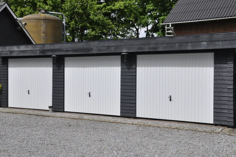 Garageporte & Tilbehør|Jyde stålvippeport 238 x 209 cm hvid