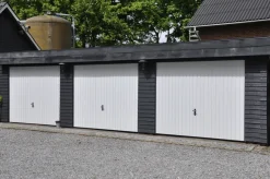 Garageporte & Tilbehør|Jyde stålvippeport 248 x 199 cm hvid