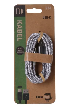 PhoneFood Kabler & Adaptere|Kabel med USB-C stik - 2 meter