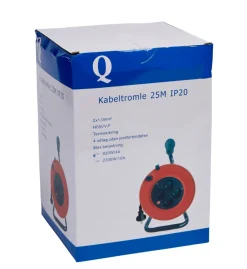 Kabler & Ledninger|Kabeltromle m/4 udtag 25 meter