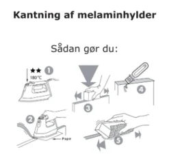 Hornbaek Hylder|Kantbånd til melaminhylder hvid 24 mm x 5 meter
