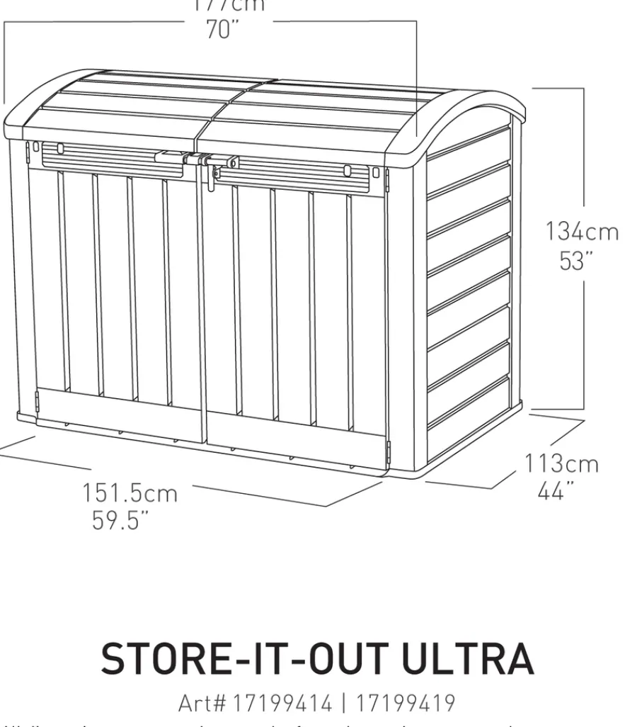 Keter Øvrige Havemøbler|Redskabsrum|Store-It-Out Ultra miniskur 2000 liter