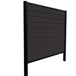 Kirkedal by TreeTops Komposithegn|Kirkedal Alu hegn startsæt sort 184 x 180 cm