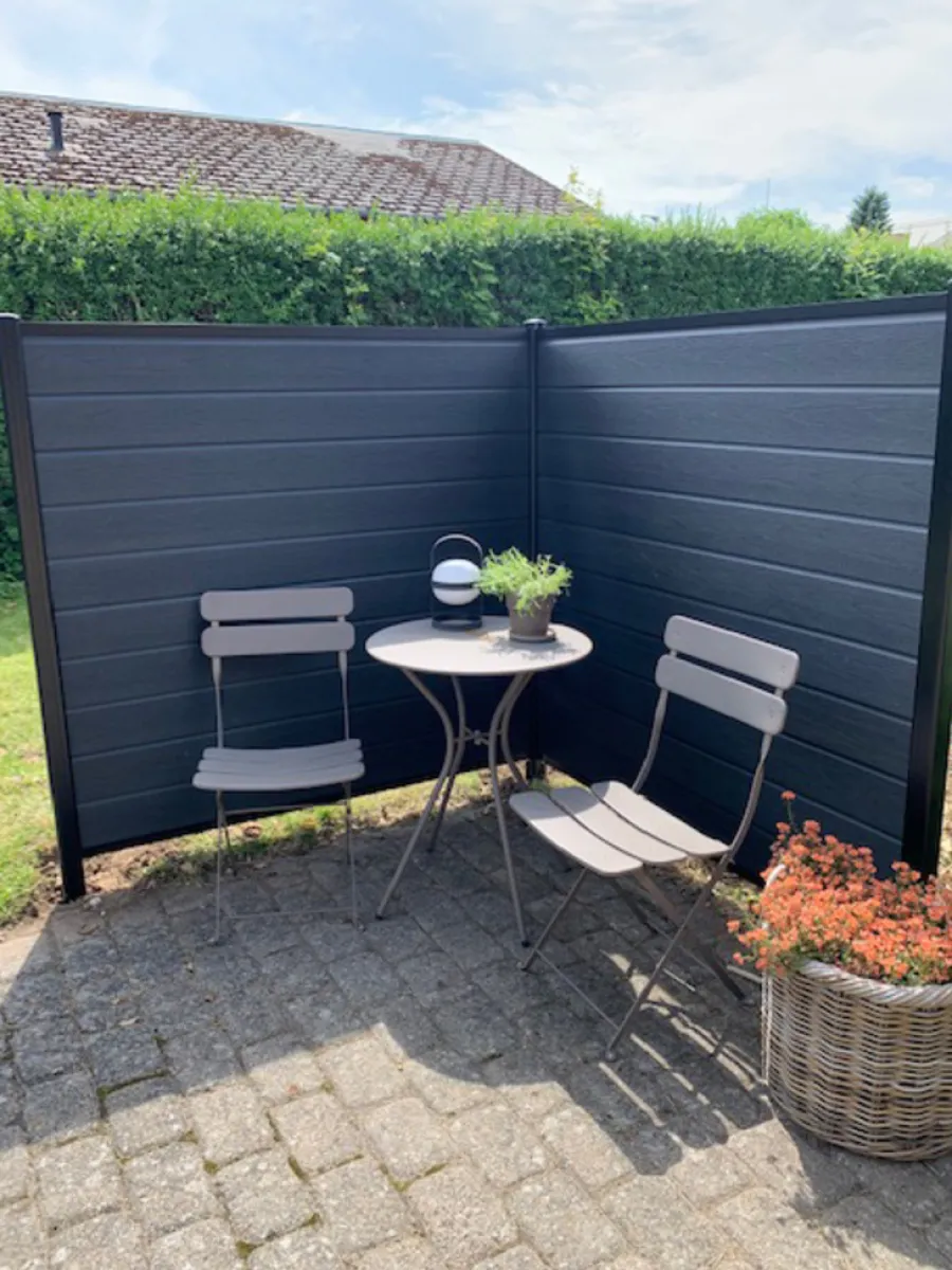 Kirkedal by TreeTops Komposithegn|Kirkedal Alu Light hegn startsæt sort 156 x 150 cm