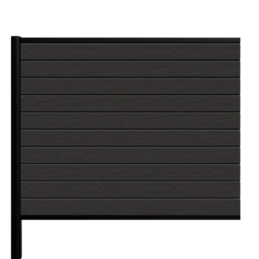 Kirkedal by TreeTops Komposithegn|Kirkedal Alu Light hegn tilkøbssæt sort 156 x 150 cm