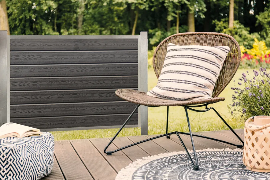 Kirkedal by TreeTops Komposithegn|Kirkedal galvaniseret hegn K1 startsæt 90 x 180 cm