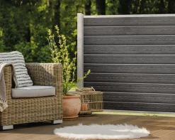 Kirkedal by TreeTops Komposithegn|Kirkedal galvaniseret hegn K1 startsæt 140 x 180 cm