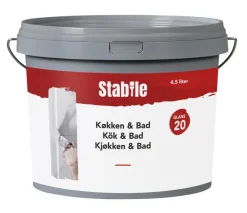 Stabile® Vægmaling|Køkken & Bad 20 vægmaling 4,5 liter - Hvid