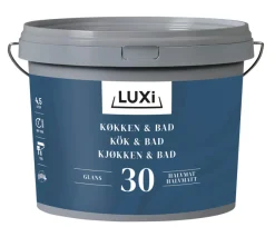 LUXI® Vægmaling|Køkken & Bad 30 vægmaling modehvid 4,5 liter -