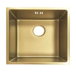 Køkkenvaske|Køkkenvask 440 x 440 mm Messingfinish
