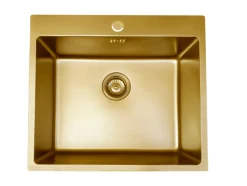 Køkkenvaske|Køkkenvask 540 x 500 mm Messingfinish