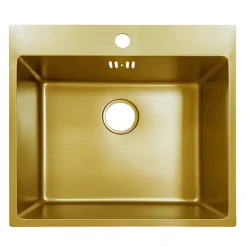 Køkkenvaske|Køkkenvask 540 x 500 mm Messingfinish