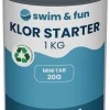 Swim & Fun Poolkemi & Testudstyr|Klor Starter hurtigklor 20 gr tabs 1 kg -