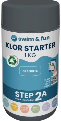 Swim & Fun Poolkemi & Testudstyr|Klor Starter 1 kg -